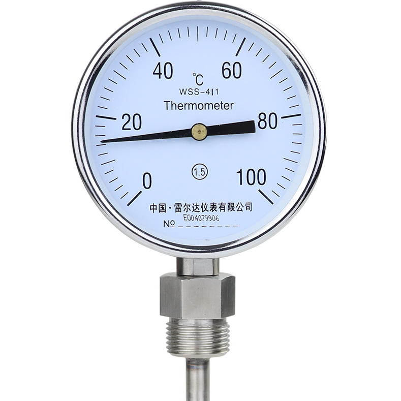 WSS-411雙金屬溫度計帶保護套管